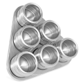 Triangle Magnetic Round Storage 6 Jars Spice Rack